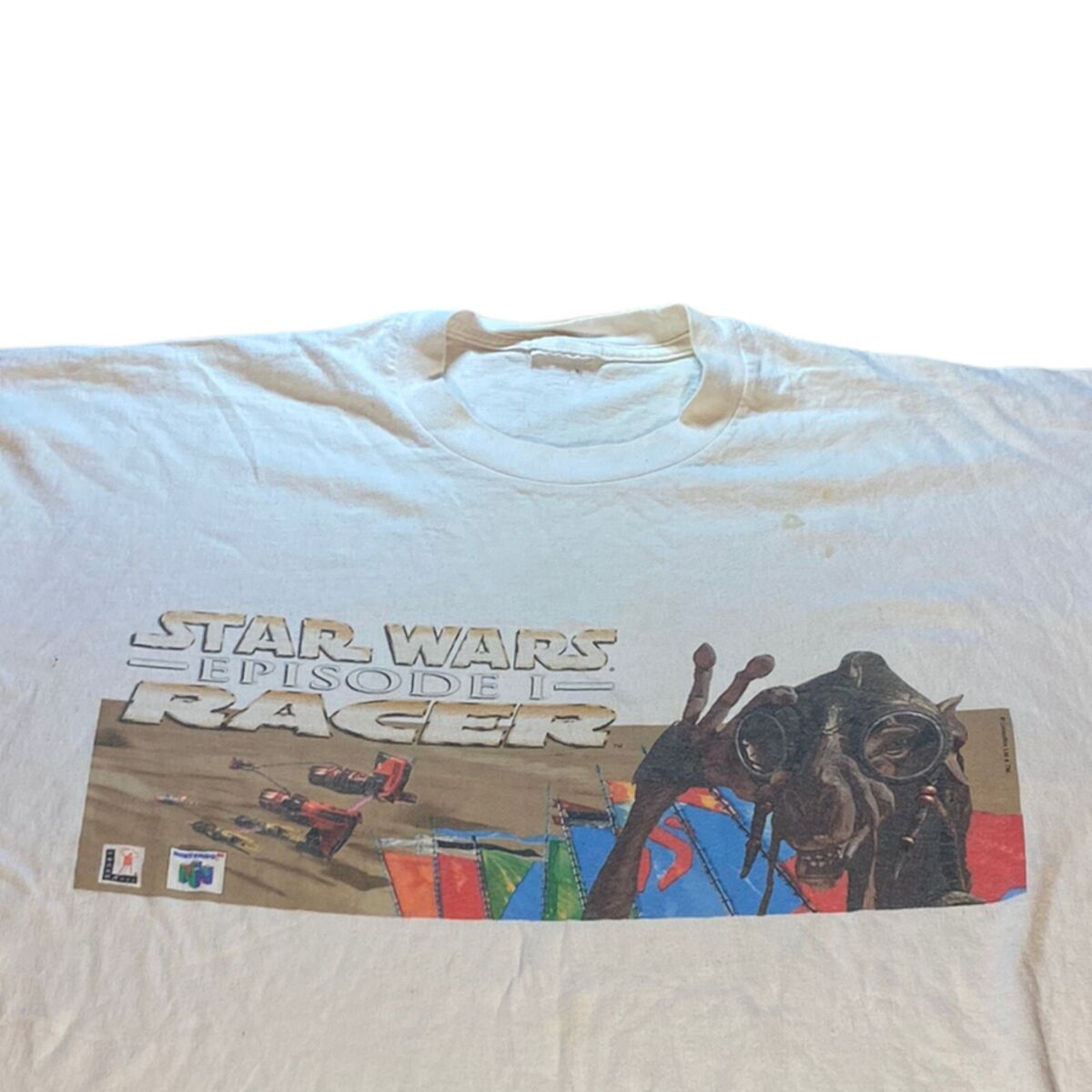 Vintage Star Wars Racer Episode 1 T-Shirt Nintendo 64 Game Vintage Star Wars Racer Episode 1 T-Shirt Nintendo 64 Game