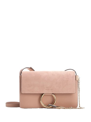 Chloé Small Faye Day Leather Shoulder Bag in Motty Grey | eBay