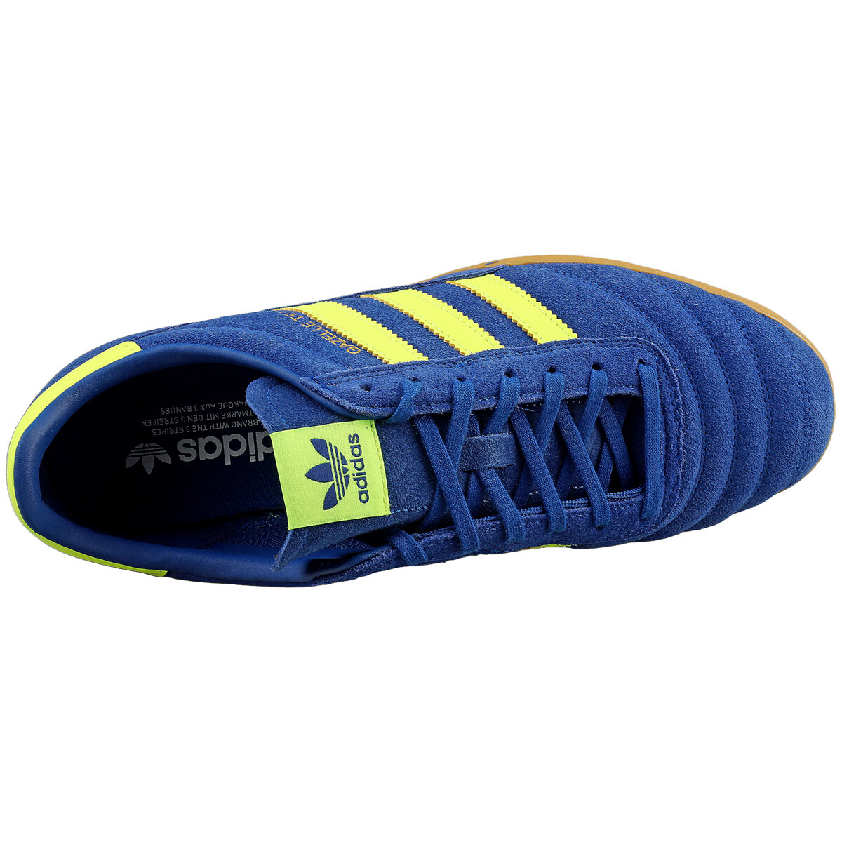 adidas Gazelle Team Mens Fashion Sneakers in Blue Yellow