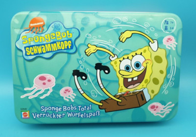 Sponge Bobs Total Verrückter Würfelspaß in Blechdose Mattel Komplett Spongebob