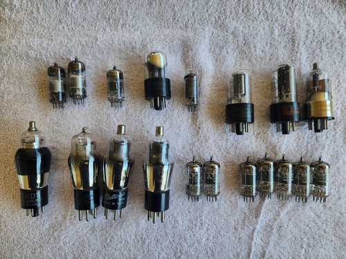 Various Vintage Electronic Vacuum Tubes: GE, Philco, RCA, Matsushita, Wards, etc
