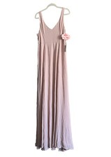 Show Me Your Mumu Jenn Maxi Dress Show Ring Sheen Blush Pink V Neck Size XL