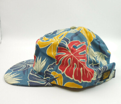 10.Deep Blue Tropical Leaves Print Adjustable Hat | eBay display picture 2