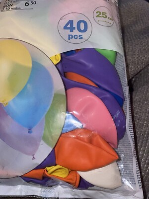 40 Pcs Multicoloured 10''  Latex Balloons Wedding Birthday Party
