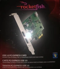 Rocketfish RF-P2USB3 2 Port USB 3.0 Card HALF HEIGHT Low profile card Powered