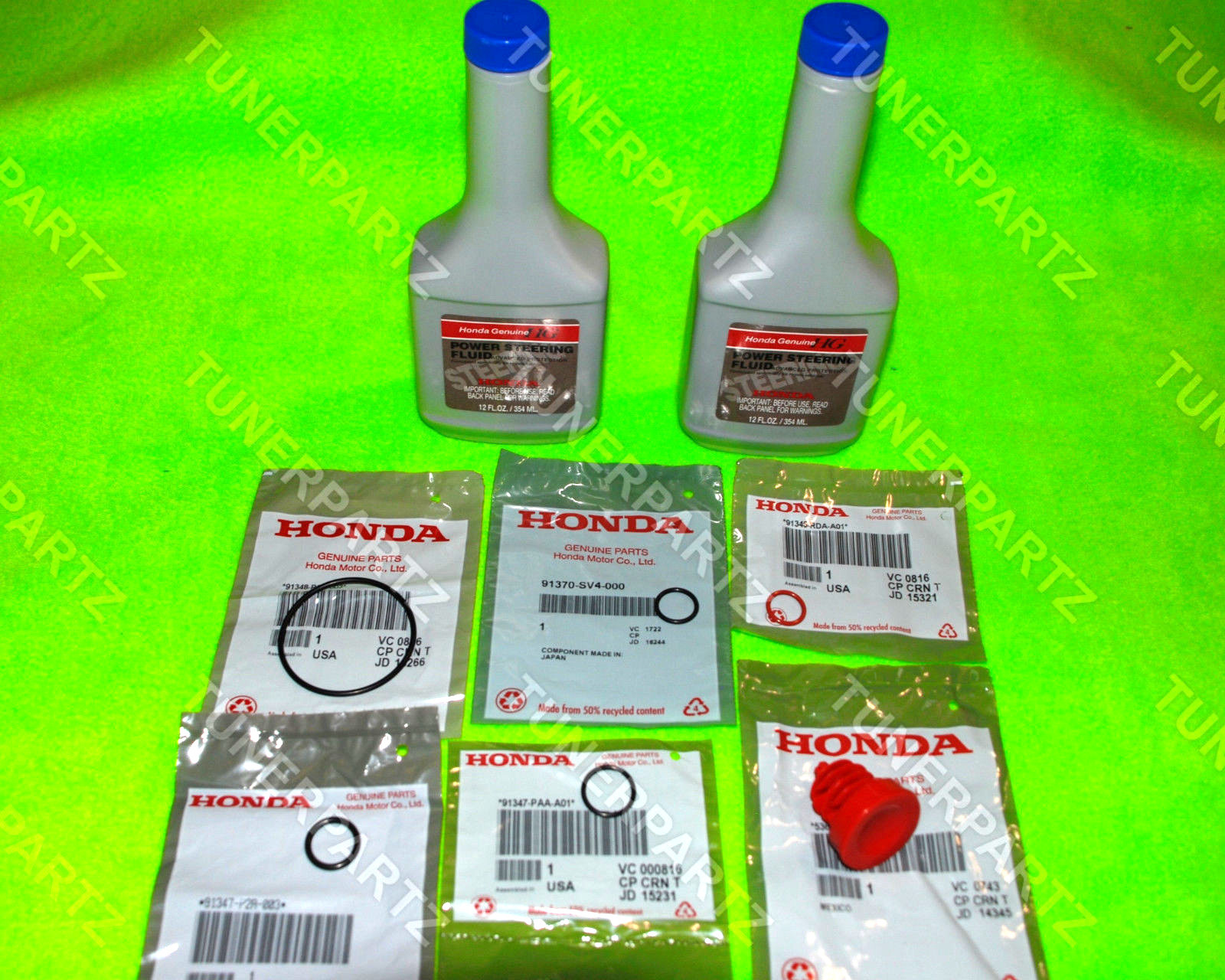 8 PC KIT NEW GENUINE HONDA POWER STEERING FLUID PUMP O RING GASKET