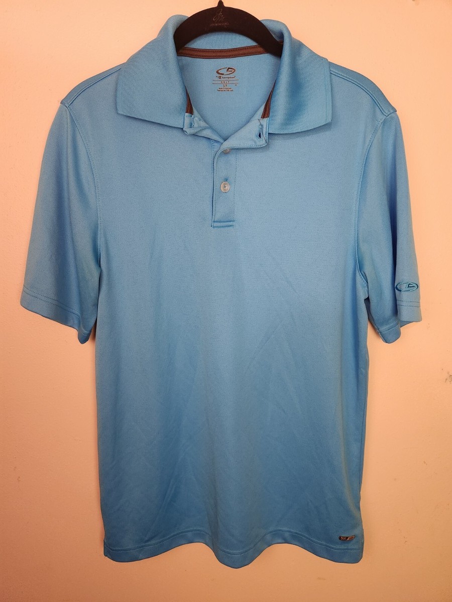 C9 by Champion Golf Men's Blue Duo Dry Short Sleeve Polo Shirt sz