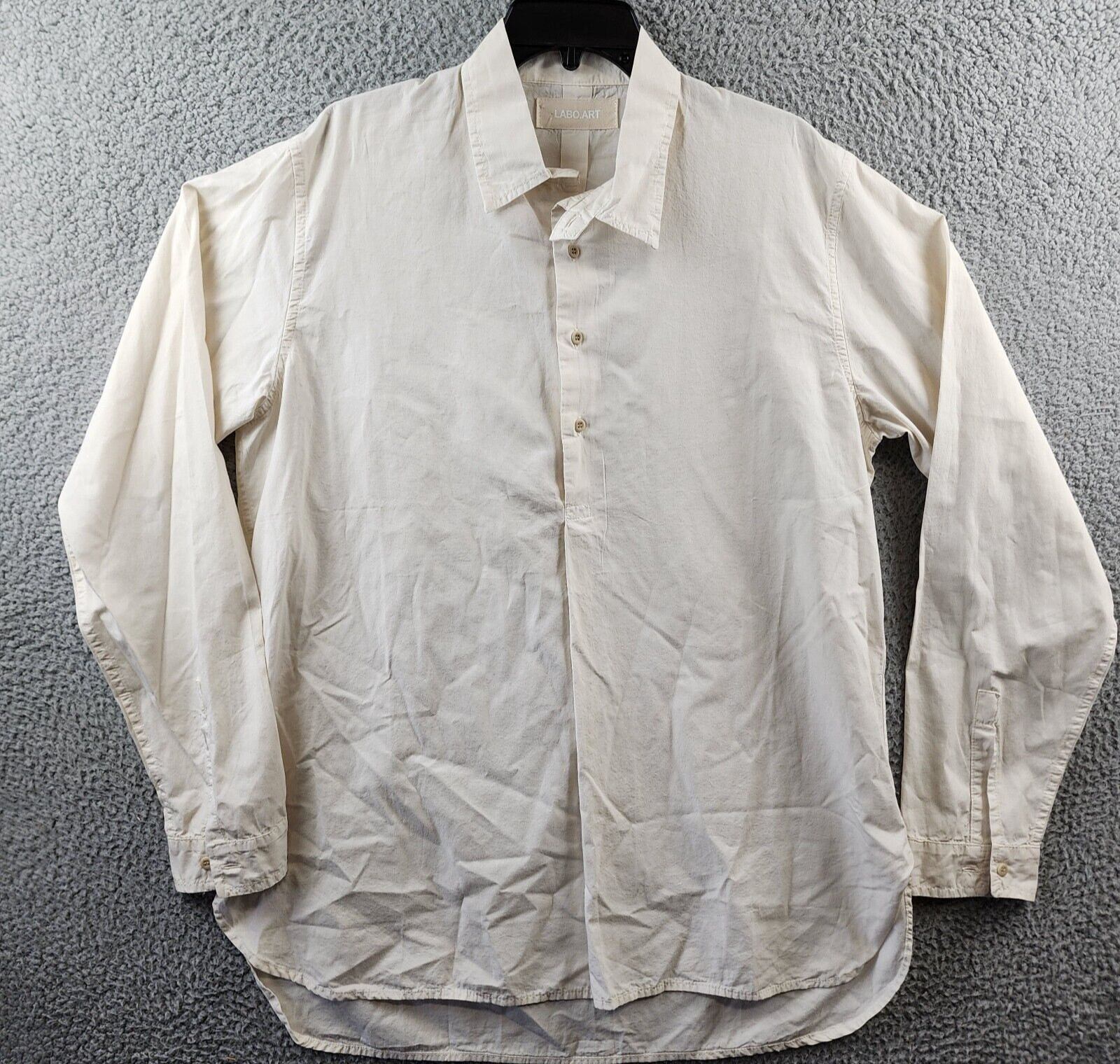 Labo.Арт-карта Camica Carta Egitto Мужская рубашка оверсайз с длинными рукавами 3/L Sesamo