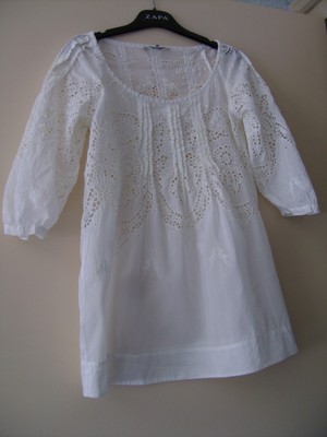 Blouse tunique neuve manches 3/4 écrue Gérard Darel en coton et soie -  Taille 38 | eBay