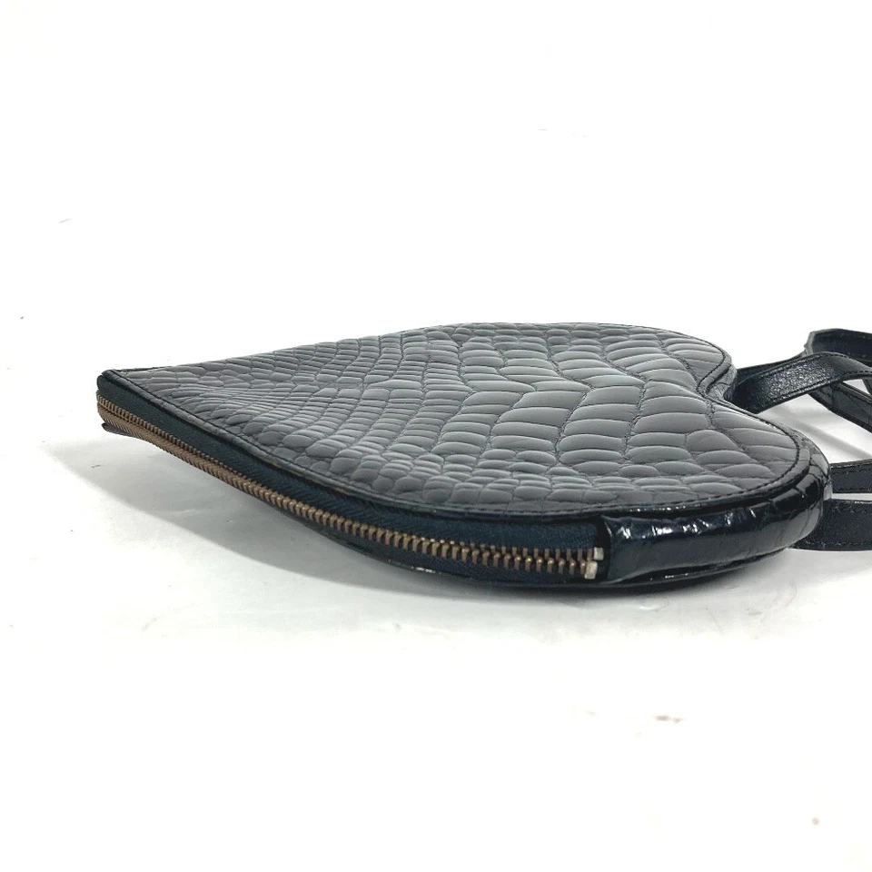 Fendi Vintage en Forme de Cœur Sac à Dos Cuir Noir - Photo 4/4