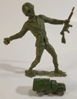 Vintage Marx Soldier USMC Plastic Toy Figure Green plus West German Truck