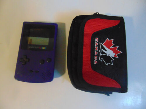 Purple Nintendo Gameboy Color Console Model CGB-001 Tested & Working W/Case - Zdjęcie 1 z 5
