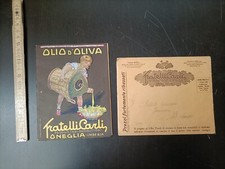 Cartolina pubblicitaria libretto con busta Olio Carli 1927 - AF8.2