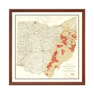 Old Map of Tennessee Coal Fields 1919 - Vintage Tennessee Co