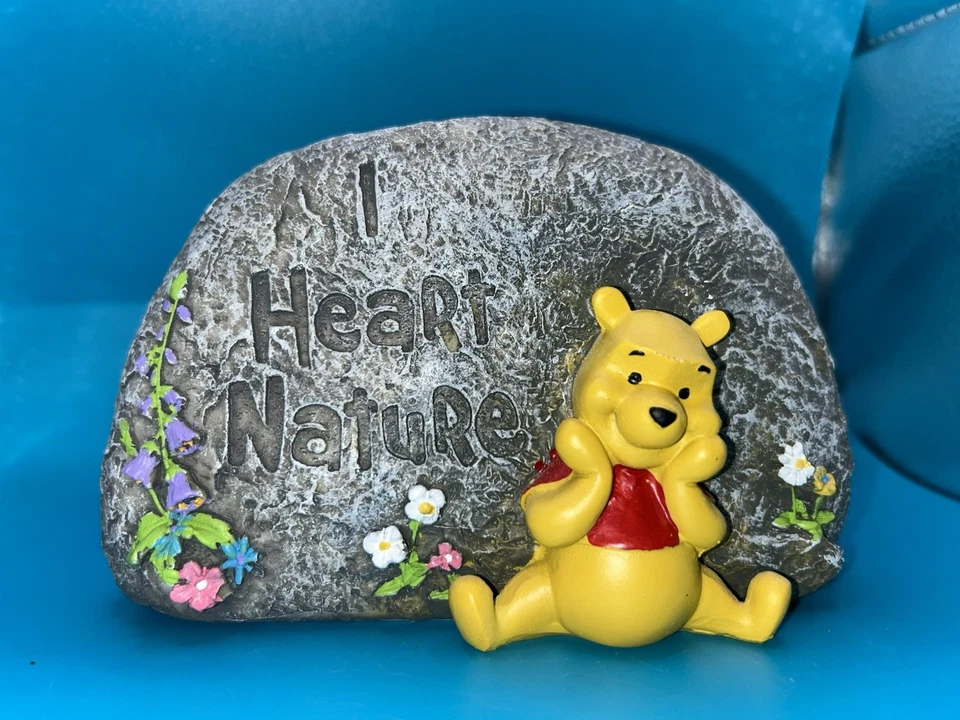 Disney Winnie The Pooh Garden Rock “I Heart Nature” Lawn Decor NEW! - Image 2 of 4