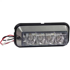 4.875 Inch Amber Rectangular Strobe Light Free Ship NEW