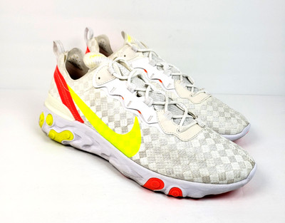 Nike React Element 55 Mens Size 13 White Crimson Volt Athletic Sneaker Shoes