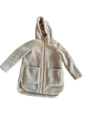 Andrew Marc teddy bear coat sz small women s jacket mid length brown
