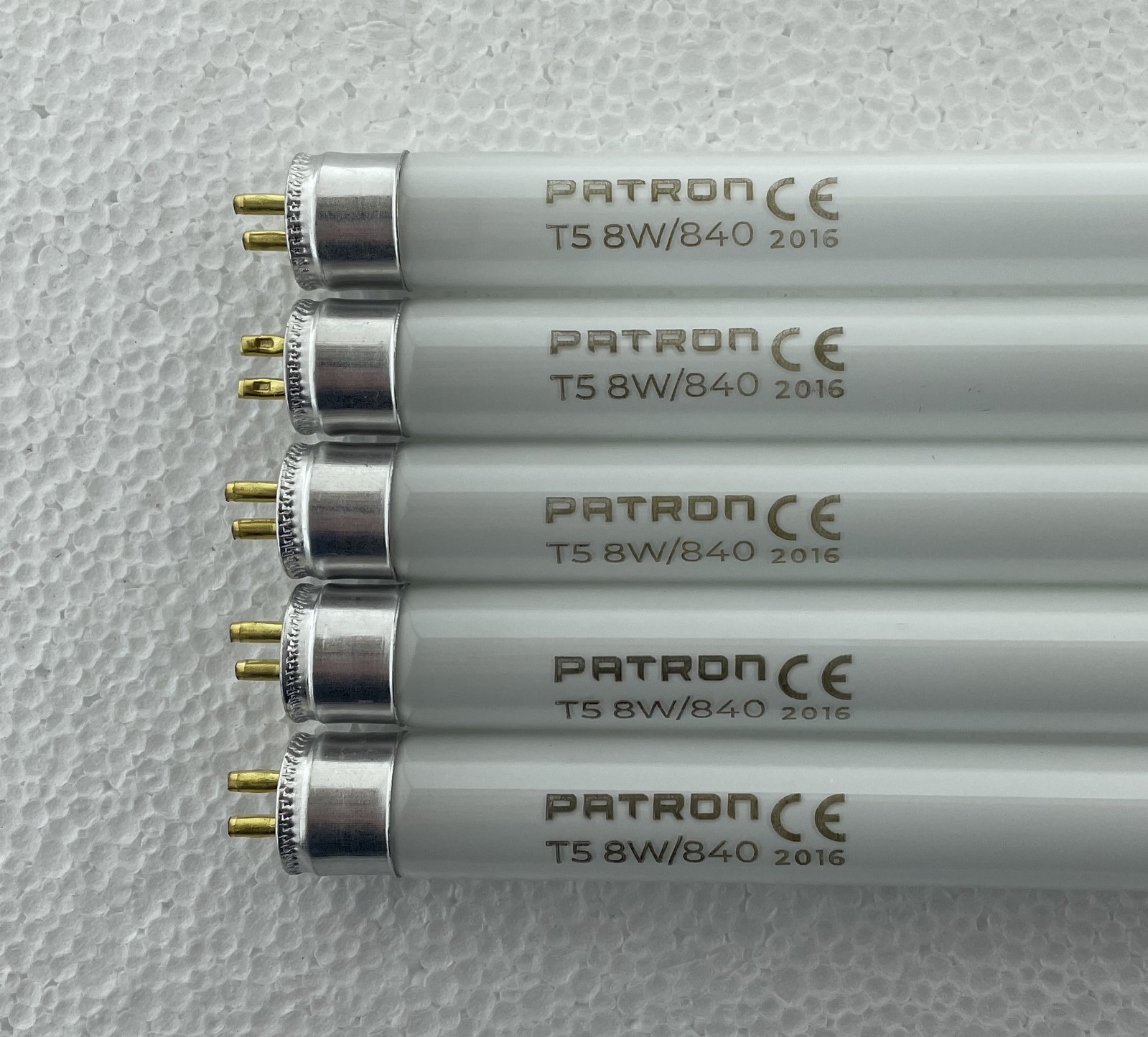 5 x 8 Watt 288mm x 16mm cool white 840 8W T5 Fluorescent  Patron Tube bulb