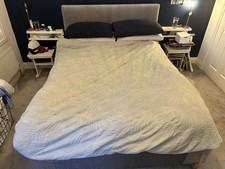 John Lewis Bed Grey Velour