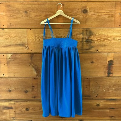 Laurs Kemp Local Designer $300 Blue Quilted Sleeveless Dress - Size S - 1203TR