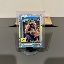 2024-25 Donruss Optic Isaiah Collier RC Rated Rookie Cracked Ice Prizm /25 SSP