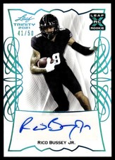 2021 Leaf Trinity Platinum Rico Bussey Jr. Rookie Auto 41/50 Hawaii Rainbow