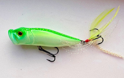 MEGABASS POPX Crack Lime Chart Pop-X Topwater Angelköder Wobbler
