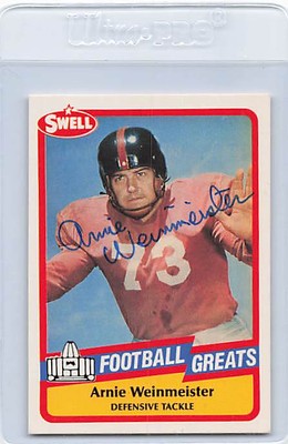 1989 Swell #123 Arnie Weinmeister Signed Auto *L1478