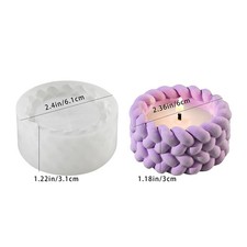 DIY Rope Candle Holder Silicone Mold For Resin, Plaster Wax