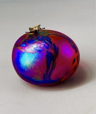 John Ditchfield Signed Glassform Studio Paperweight Butterfly On Dinosaur Egg