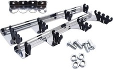 Chrome Linear Spark Plug Wire Separators Divider Loom With Black Valve Cover