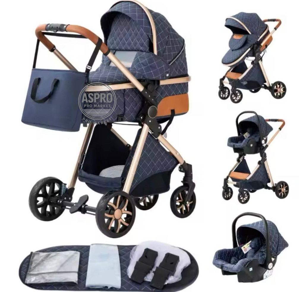 Passeggino 3 in 1. Carrozzina da VIAGGIO portatile pieghevole. Telaio ALLUMINIO foto 2