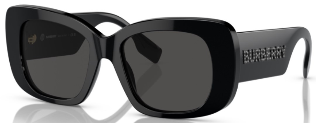 Солнцезащитные очки Burberry BE4410 300187 Женские черныетемно-серые квадратной формы 52 мм 29890₽