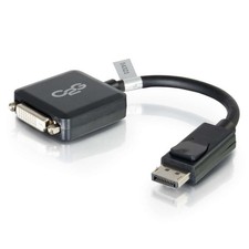 DisplayPort to DVI Adapter Cable 8 Inch Male to Female Black High Quality
