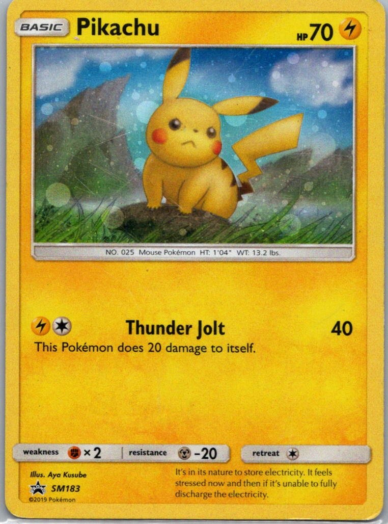 Pokemon TCG Pikachu SM183 SM Black Star Promos Holo MP