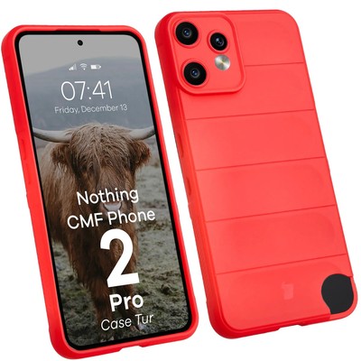 Handyhülle für Nothing CMF Phone 2 Pro Bizon Case Cover Schutz Hülle Etui Rot