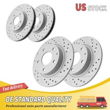 11.60"Front & 10.43"Rear Drilled Brake Rotors For 2020 - 2021 Mazda CX-30