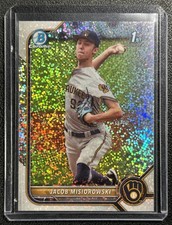 JACOB MISIOROWSKI 2022 BOWMAN CHROME DRAFT #BDC-132 SPARKLE REFRACTOR PROSPECT