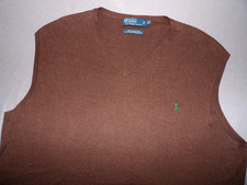 Polo Ralph Lauren Light Weight Pima Cotton V-Neck Sweater Vest Men's XL Tall