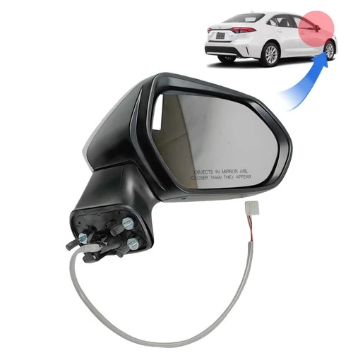 Passenger Side Mirror fits 2020 -24 TOYOTA COROLLA Power NonHeated Painted White