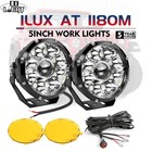 5inch Osram LED Driving Lights Spotlights Spot Round Offroad 4WD Black 4x4 Lamp