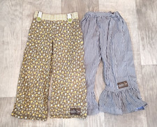 Matilda Jane Girls Lot Of 2 Pants Size 6 Flare Ruffle Bottom Floral Plaid