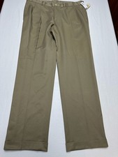 Nwt Van Heusen Traveler Dress Pants Mens 40x34 Pleated Classic Fit No Iron Beige