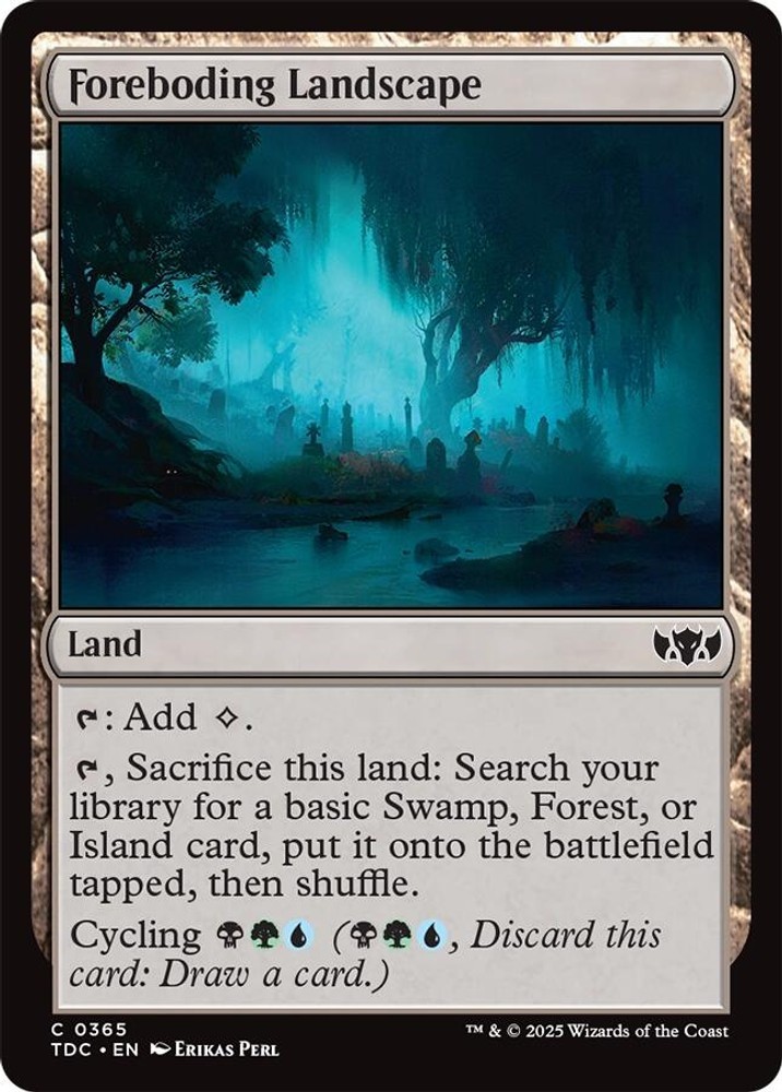 Foreboding Landscape [TDC - 365] Common NM Commander: Tarkir: Dragonstorm MTG