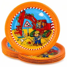 8 Teller BAGGER BAUSTELLE Deko Kindergeburtst...