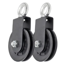 Uenhoy 2 Pack 360 Degree Rotation Cable Pulley Stainless Steel Silent 330lbs