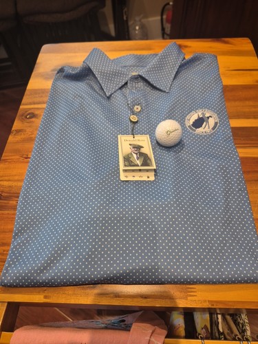 West Virginia Golf Assoc. Donald Ross Polo Shirt & Greenbrier Hotel Logo Ball - Picture 2 of 11
