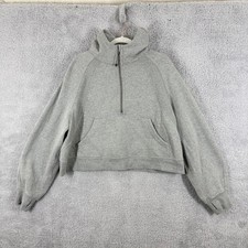 Lululemon Scuba Oversized Half-Zip Hoodie Heathered Core Med Grey Size XL/XXL