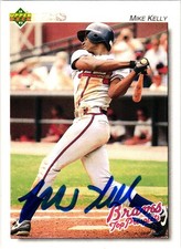 MIKE KELLY Signed #275 1992 Upper Deck Minor MLB Baseball Card AUTO BRAVES